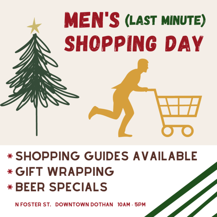 Men's Last Minute Shopping Day Foster Street Downtown Dothan